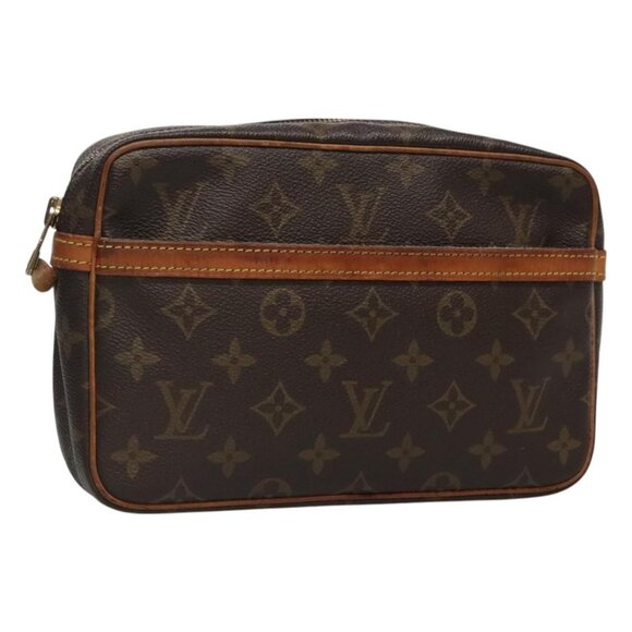 LOUIS VUITTON Monogram Compiegne 23 Clutch Bag LV Auth - Picture 1 of 16